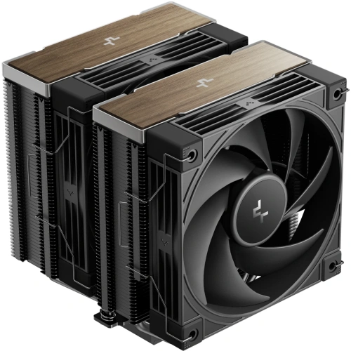 Кулер DEEPCOOL AK620 G2 LGA1851/1700/1200/115X/AM5/AM4 (TDP 260W, PWM, Dual Fan 120mm, 6 тепл. трубок, Copper Base, Wood-grain top cover, черн)