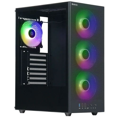Корпус Defender RaptorX (25122) черный, ATX, 4fans, switch M/BSync