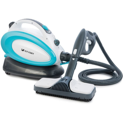 Пароочиститель напольный Kitfort КТ-914 белый/голубой