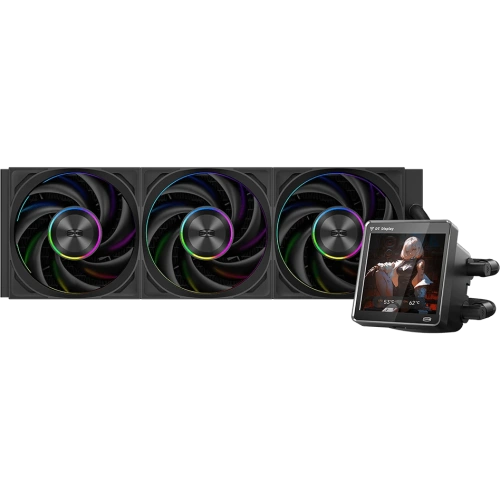 СВО PcCooler DT360 ARGB Display BK (300W, 360mm, LED temp., Black, Fans 3x120mm, 83.83CFM, 3000RPM/ Pump height)