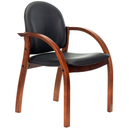 Стул Бюрократ Джуно светло-бежевый эко.кожа на ножках дерево