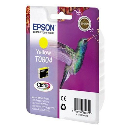 Картридж струйный Epson T0804 C13T08044011 желтый (7.4мл) для Epson P50/PX660