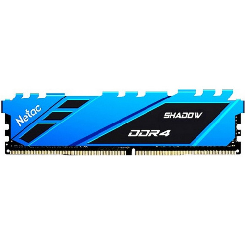 ОЗУ Netac Shadow NTSDD4P26SP-08B DDR 4 DIMM 8Gb PC21300, 2666Mhz, C19 Blue, с радиатором