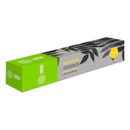 Картридж лазерный Cactus CS-WC7120YRU 006R01462 желтый (15000стр) для Xerox WC 7120/7120T/7125S/7220/7120S/7125/7125T/7225