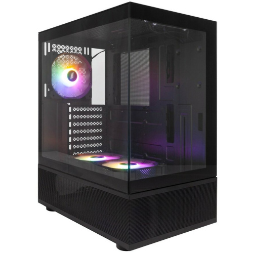 Корпус 1STPLAYER Miku Mi7-A Black (Mi7-A-BK-2F1R-1F1) / ATX / 3x120mm LED fans