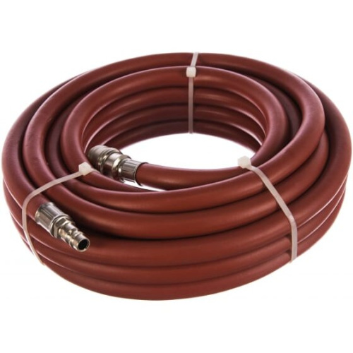 Шланг STELS 57021 армированный пневматический резиновый, 10x16мм, 24бар, быстросъем, 10м