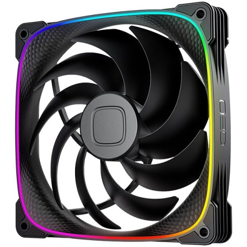 Вентилятор Geometric Future Squama 2503B-14 Single Pack (1F2503B114000) / 140mm, PWM, 2400 RPM, 91.15 CFM, 34.0 dBA, 5V ARGB, Black