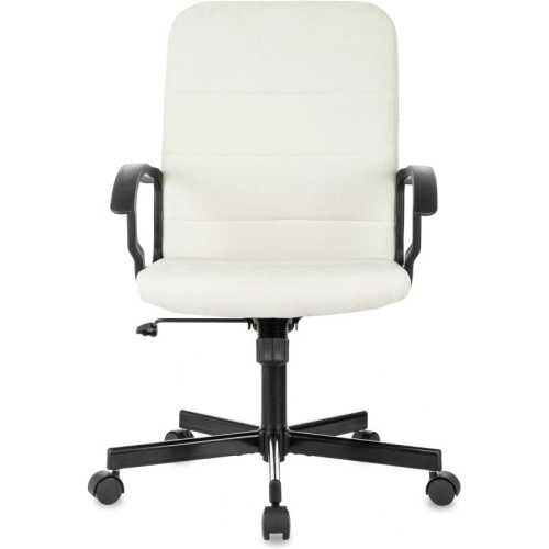 Кресло Бюрократ Triest Fabric-VELV20 молочный Velvet 20 крестов. металл черный