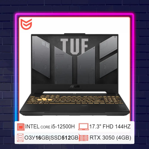 17.3" Ноутбук ASUS TUF Gaming F17 | i5-12500H + RTX 3050 | 144Hz