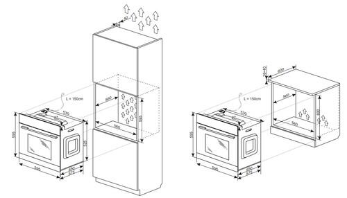 Электрический духовой шкаф Hansa BOEI681621 черный