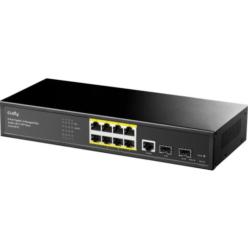 Коммутатор управляемый Cudy GS2008PS2 (L2) 8x1Гбит/с 2SFP 8PoE+ 120W