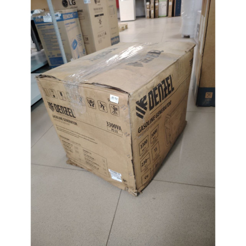 УЦ Генератор бензиновый DENZEL PS 33 (946834) (плохая упаковка, малые потертости на корпусе, замена прокладок)