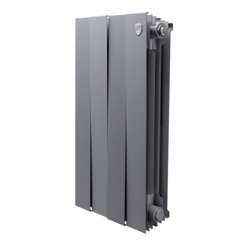 Биметаллический радиатор отопления Royal Thermo PianoForte 500 серебристый 4 секции
