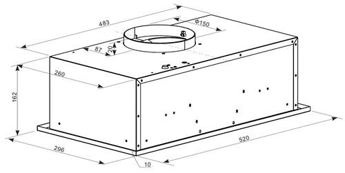 Вытяжка полновстраиваемая Оasis VM-52I бежевый