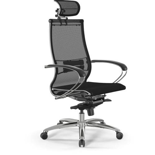 Кресло Метта Samurai S-2 (Z1D.2.15.49) черный сиденье черный сетка с подголов. крестов. металл хром