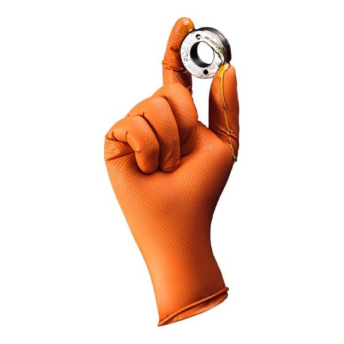 Перчатки Jeta Safety JSN 50 Natrix OR 09/L нескользящие одноразовые нитриловые оранжевый р.L 0,15мм 25 пар