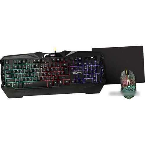 Игровой набор Qumo Solaris SW-GC3500 клавиатура проводная K03 мышь проводная M10 оптическая