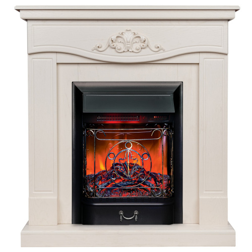 Электрокамин RealFlame Junona WT айвори с очагом Majestic Lux Black RC
