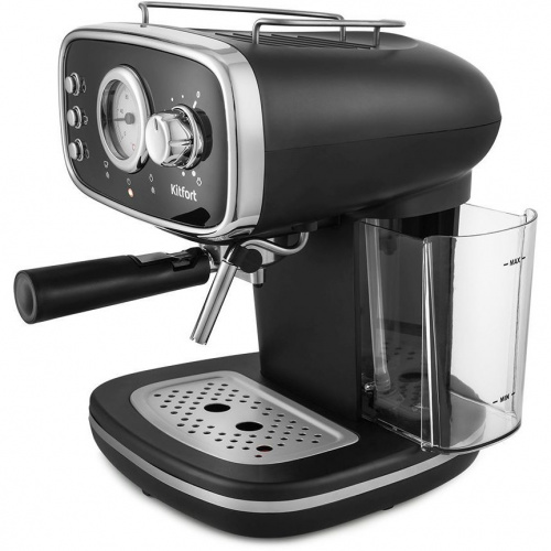 Кофеварка Капельная Kitfort Кт-736 Черный/Серебристый