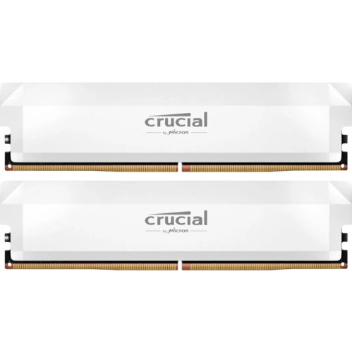 ОЗУ Crucial Pro Gaming by Micron CP2K32G64C40U5W DDR5-6400 64GB Kit (2x32GB) UDIMM CL40 White 1.35V, 1 Year Warrаnty