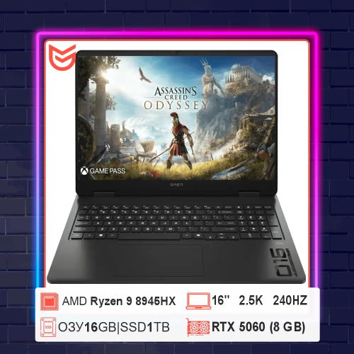 HP OMEN 16 Ryzen 9 8945HX/RTX 5060 8 GB/2,5К 240Hz/16DDR5/1 TB SSD