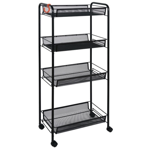 Этажерка ЗМИ Ладья 24 К Э342 на колесиках черный