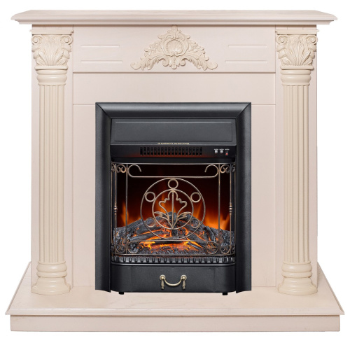 Электрокамин RealFlame Stefania WT айвори с очагом Majestic Lux Black