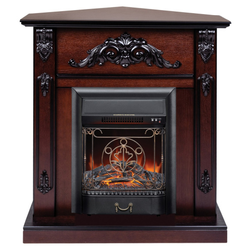 Электрокамин RealFlame Anita Corner AO античный дуб с очагом Majestic Lux Black