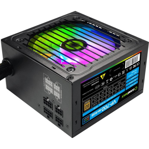 Блок питания GameMax VP-700-RGB-MODULAR 80+ ATX 700W, Ultra quiet