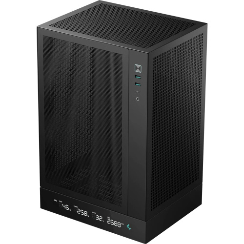 Корпус Deepcool CH170 Digital (R-CH170-BKNPI0D-G-1) черный без БП mATX 1x120mm 1xUSB2.0 1xUSB3.0 audio bott PSU