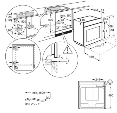 Электрический духовой шкаф Electrolux EOB8S39Z черный