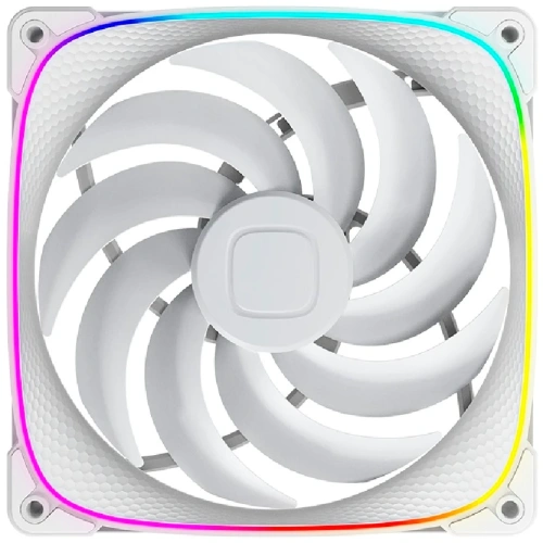 Вентилятор Geometric Future Squama 2503W-14 Single Pack (1F2503W114000) / 140mm, PWM, 2400 RPM, 91.15 CFM, 34.0 dBA, 5V ARGB, White
