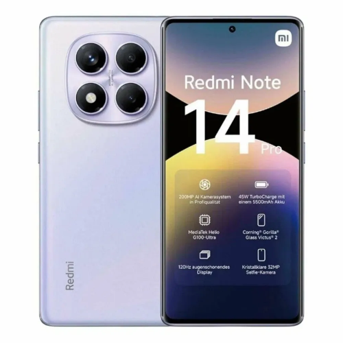 Смартфон Xiaomi Redmi Note 14 Pro 8/256 Гб Lte Перламутровый Фиолетовый