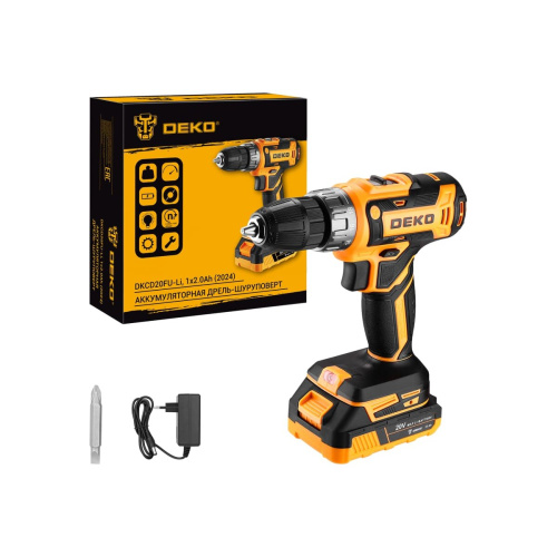 Дрель-шуруповерт DEKO DKCD20FU-Li (063-4149) 1x2.0Ач, з/у