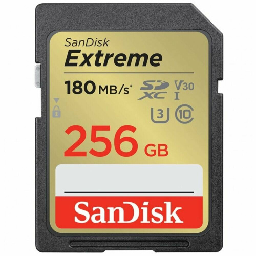 Карта памяти SanDisk Extreme SDSDXVV-256G-GNCIN 256GB SDXC Class 10 V30 UHS-I U3