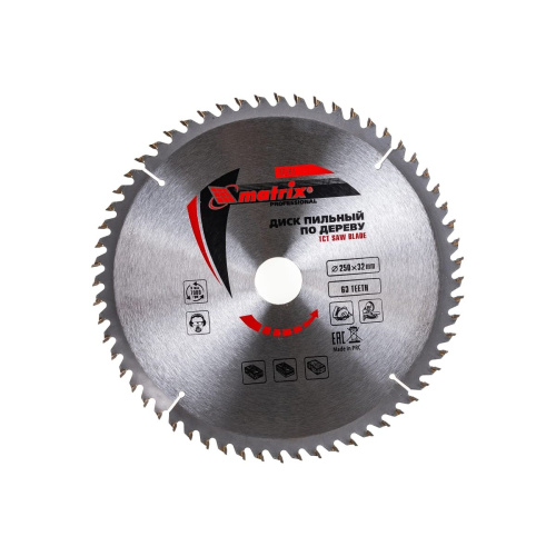 Пильный диск Matrix 73267 Professional по дереву 250x32мм, 60 зубьев