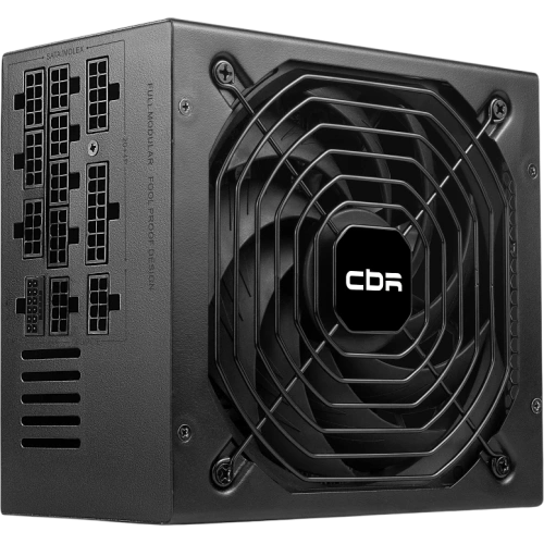 Блок питания CBR PSU-ATX850-14MG 850W, ATX, 80+ Gold, Full Modular, DC-DC, APFC, 24pin, 1*PCIE5.1(12+4pin), 2*8-pin(4+4P), 3*6+2pin, 5*SATA, 14cm fan