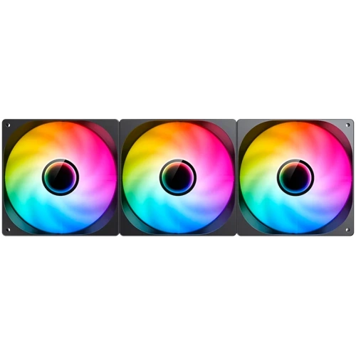 Вентилятор JONSBO ZW-140BR (3 in 1) 140х140х26мм Reverse (PWM, ARGB LED, 800-1400об/мин, черный) Retail