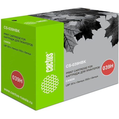 Тонер Картридж Cactus CS-039HBK черный (25000стр.) для Canon LBP 351x i-Sensys /352x i-Sensys