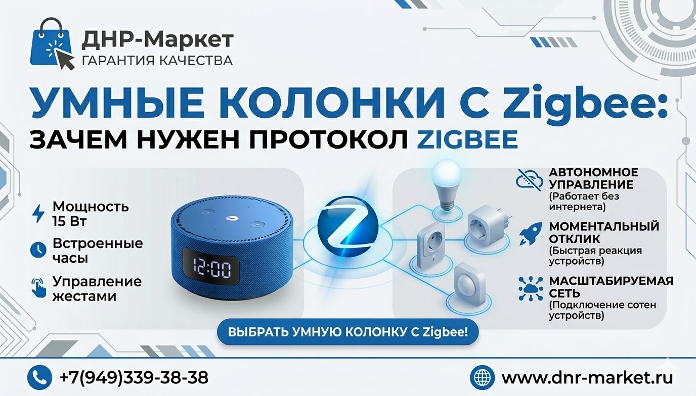 Зачем нужен протокол Zigbee в умных колонках Зачем нужен протокол Zigbee в умных колонках