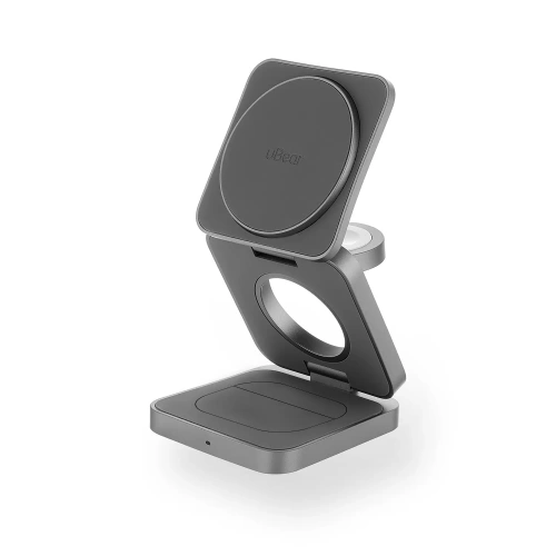 Беспроводное зарядное устройство uBear WL09SG31-ADM Balance MagSafe 25Вт серый