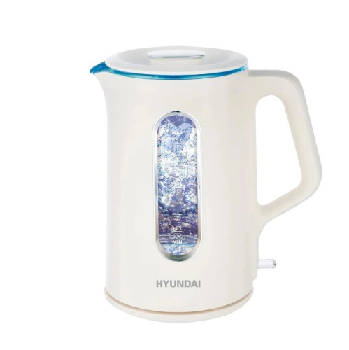 Электрочайник Hyundai HYK-G8888 кремовый/прозрачный