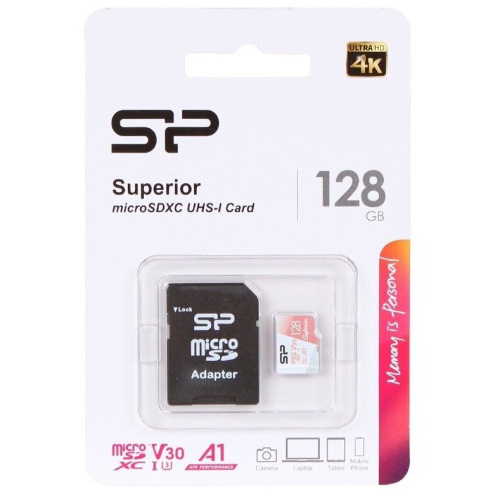 Карта памяти Silicon Power Superior (SP001TBSTXDV3V20SP) A1 1TB microSDXC Class 10 UHS-I U3 100/80 Mb/s (SD адаптер)