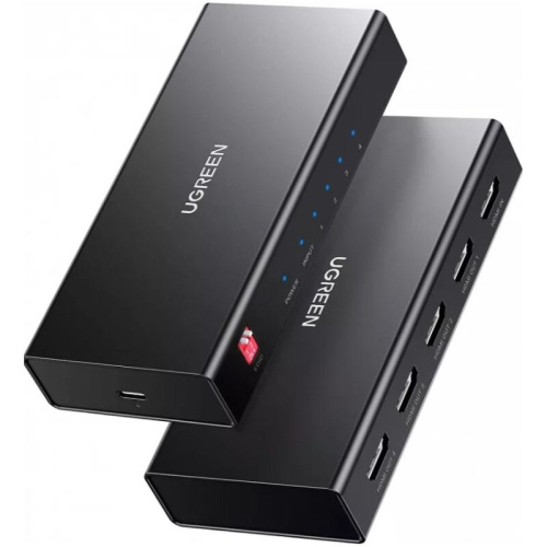 Сплиттер UGREEN CM570 (90514) 4K @ 60Hz HDMI 2.0 1*4 Splitter Black