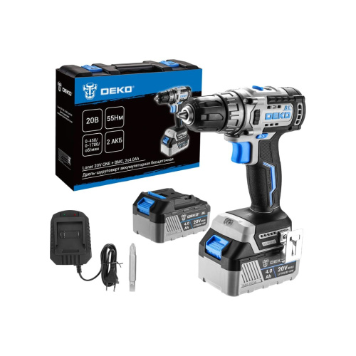 Дрель-шуруповерт Deko Loner 20V One аккум. патрон быстрозажимной (085-1003)