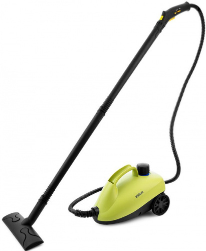 Пароочиститель напольный Kitfort KT-951 черный/желтый