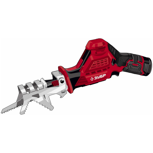 Пила сабельная ЗУБР СПЛ-125-21 12В, 1 АКБ (2Ач), в коробке