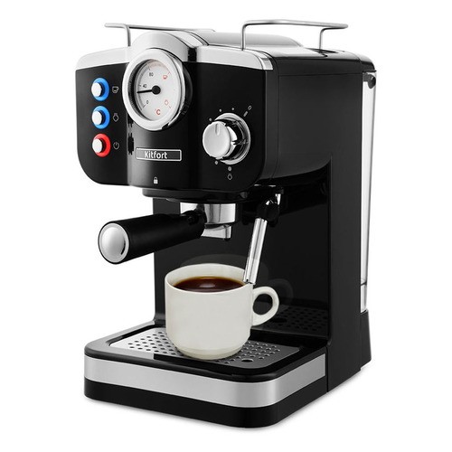 Кофеварка Kitfort Кт-739 Черный/Серебристый