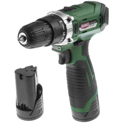 Дрель-шуруповерт аккумуляторная Hammer ACD12/2CS в кейсе 101-116