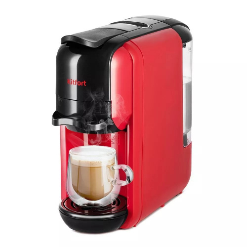 Кофемашина Kitfort Кт-7403 Красный/Черный